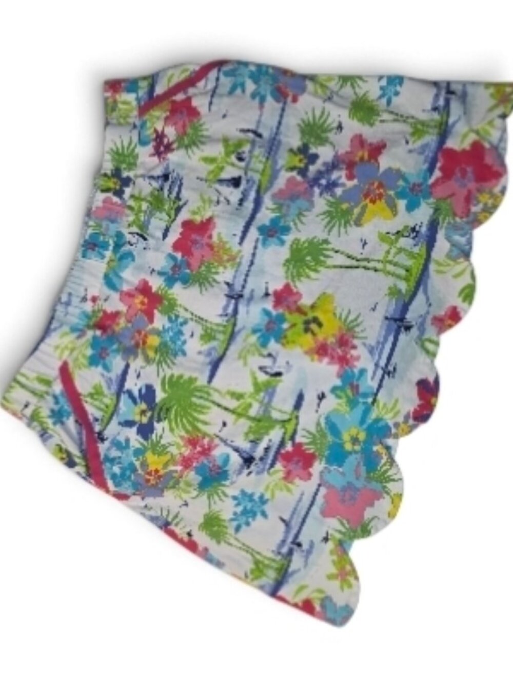 AnaClare Sassy Scallop Skort Skirt w Undershorts Scalloped Hem Tropical Sporty